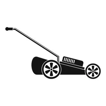 Grass cut machine icon, simple style Stock Illustration