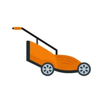 Grass cutter icon, flat style Stock Illustration