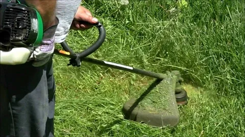 Grass cutter Weed wacker Stock-Footage 38639304