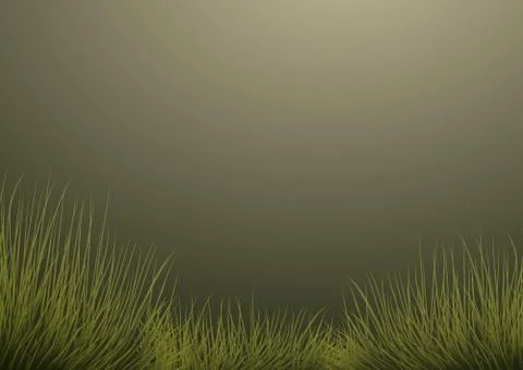 Grass on dark green background Stock Illustration