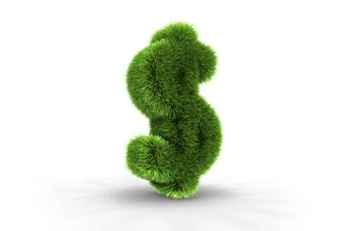 Grass dollar sign 库存插图