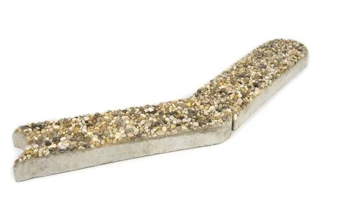 Grass edging tile for garden on a white Stock Photos