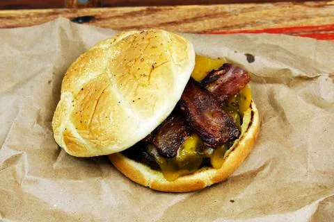 Grass Fed Beef Hamburger Stock Photos