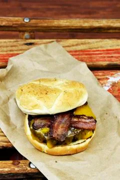 Grass Fed Beef Hamburger Foto stock