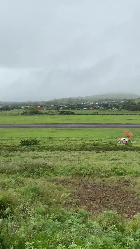 Grass field in Easter Island Видео 342837008