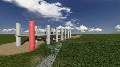 Grass field Stock Illustration