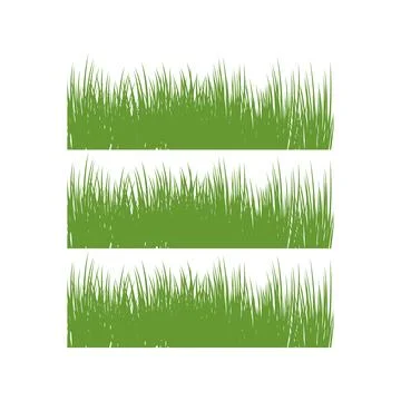Grass field set icon and vector illustration Stock Illustration