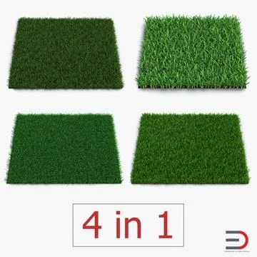Grass Fields 3D Models Collection 3 3D Model