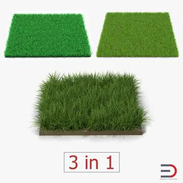 Grass Fields Collection 2 3D Model