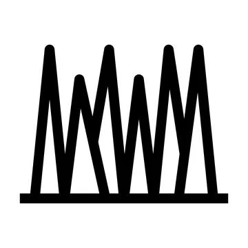 Grass flat outline icon Stock Illustration