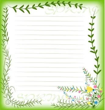 Grass With Flowers Stock Illustration