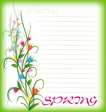 Grass With Flowers Stock Illustration