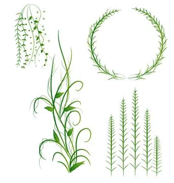 Grass With Flowers Stock Illustration