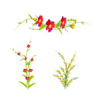 Grass With Flowers Illustrazione stock