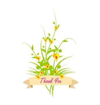 Grass With Flowers Stock Illustration