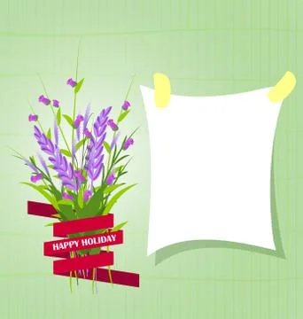 Grass With Flowers Stock Illustration