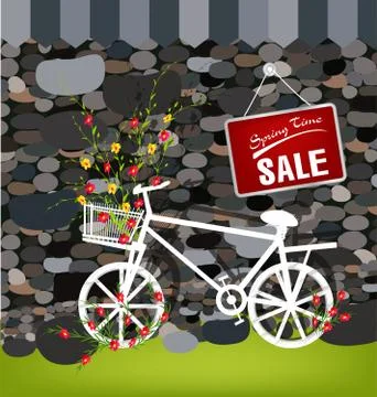 Grass With Flowers Stock Illustration