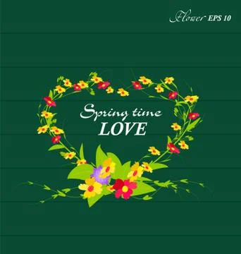 Grass With Flowers Illustrazione stock