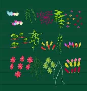 Grass With Flowers Stock Illustration