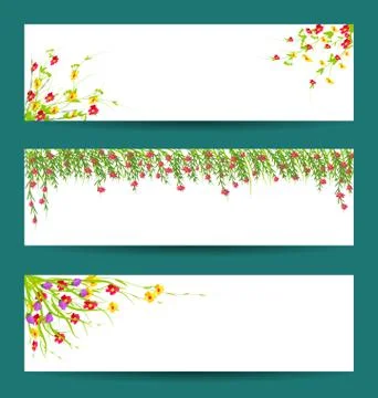 Grass With Flowers Stock Illustration