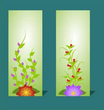 Grass With Flowers Stock Illustration