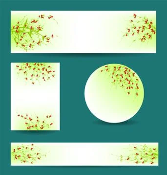 Grass With Flowers Stock Illustration