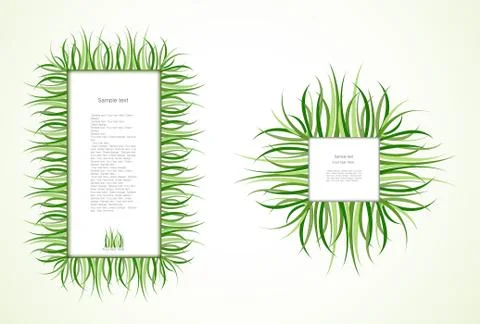 Grass Frames. Vector イラスト素材