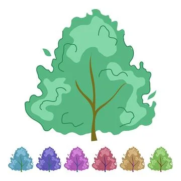 Grass garden shrub vector cartoon graphic Stock Illustration