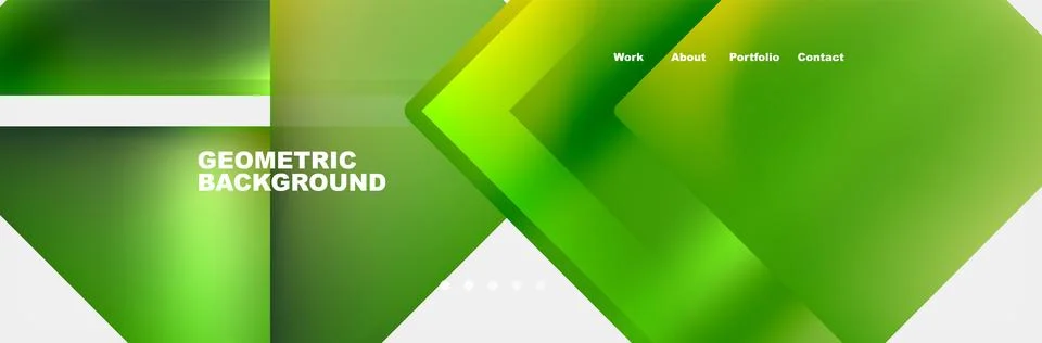 Grass green arrows in geometric pattern on white background Stock Illustration