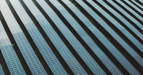 The grass is greener with solar energy Stock Footage 125563370