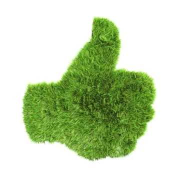 Grass up hand sign Stock Illustration