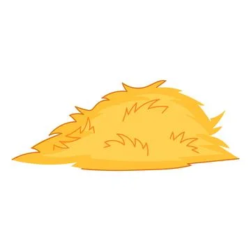 Grass haystack cartoon vector illustration Stock Illustration