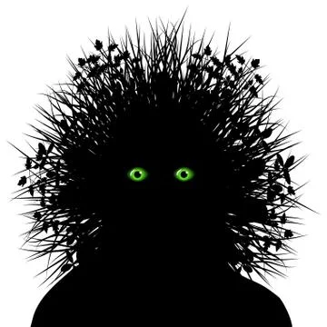 Grass head Stock Illustration