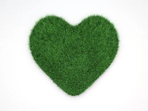 Grass Heart Stock Illustration
