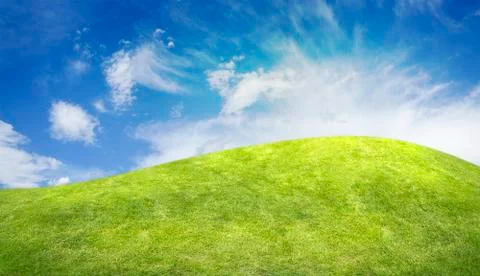 Grass hill Stockfoto's