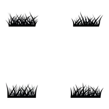 Grass icon set Stock Illustration