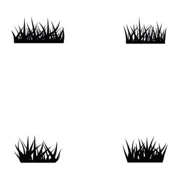 Grass icon set Stock Illustration