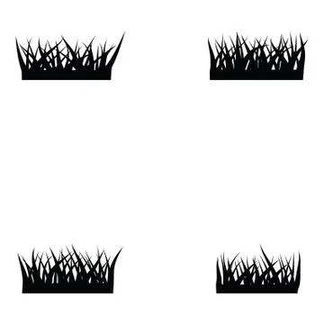 Grass icon set Stock Illustration
