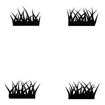 Grass icon set Stock Illustration