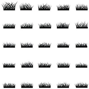 Grass icon set Stock Illustration