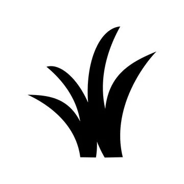 Grass icon vector isolated on white background for your web Stock Illustration