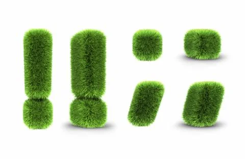Grass interjection, dot, comma Stock Illustration