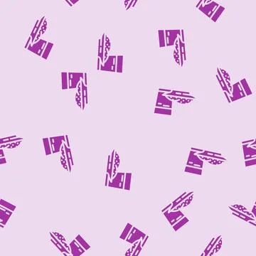Grass juice barley glyph vector seamless pattern Illustrazione stock