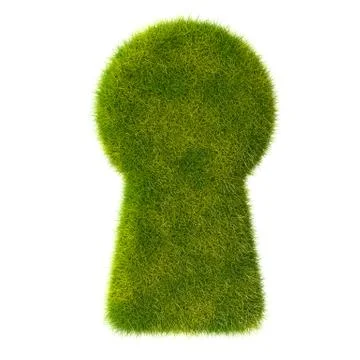 Grass keyhole icon Illustrazione stock