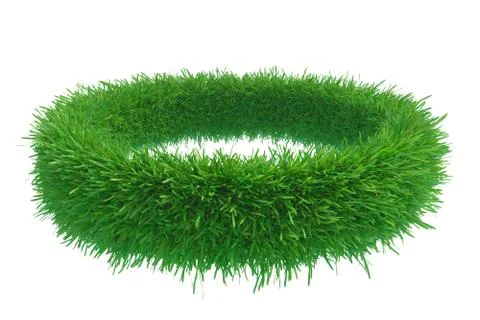 Grass lawn circle arena. Illustrazione stock