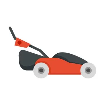 Grass lawn mower icon flat isolated vector Illustrazione stock