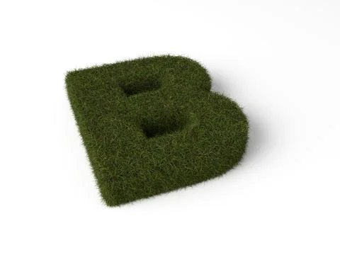 Grass letter B Stock Illustration