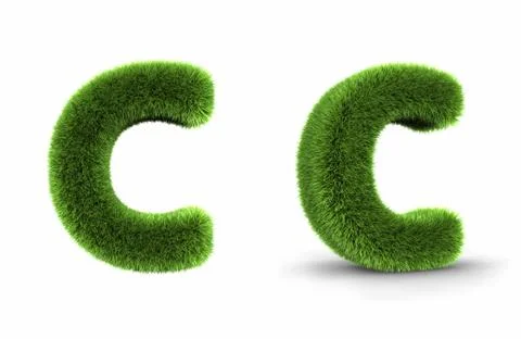 Grass letter c 库存插图