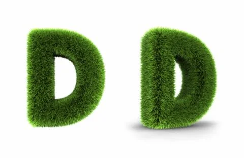 Grass letter d Stock Illustration