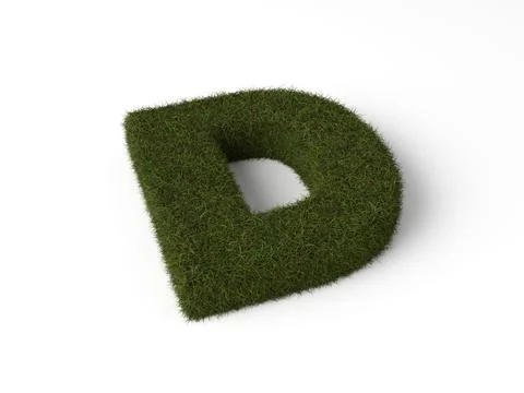 Grass letter D Stock Illustration